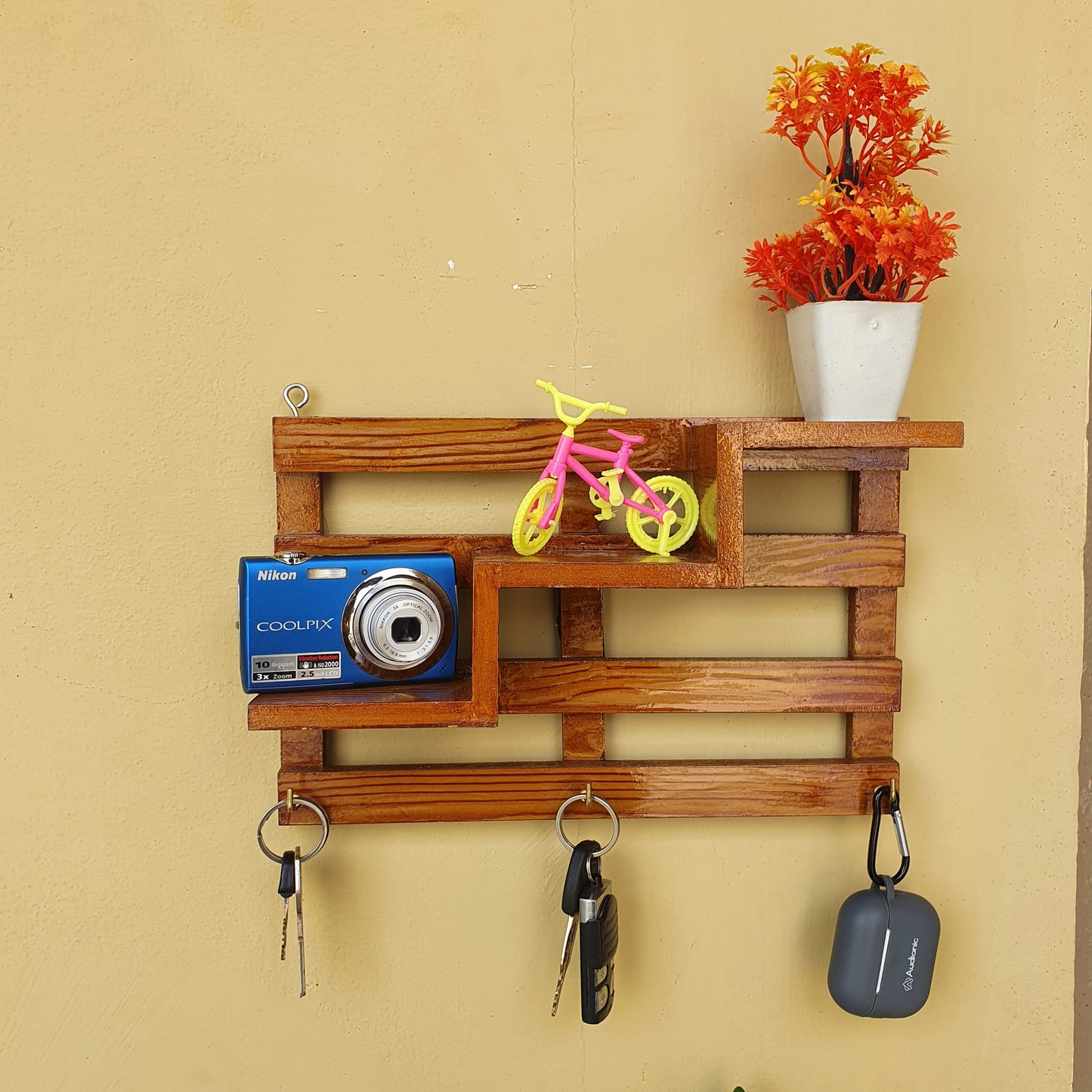 Wall Mount Wooden Mobile Holder (D-8)