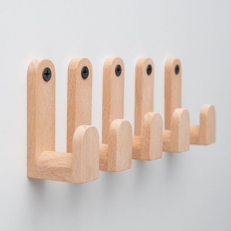 Wooden Hanging Hooks (5Pieces)