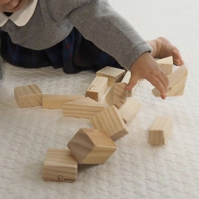 Wooden Block spiel & Holz Natural 38 pieces