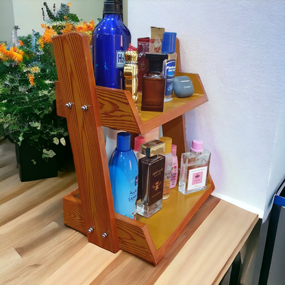 Wooden Storage Shelves Cosmetics Stand