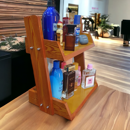 Wooden Storage Shelves Cosmetics Stand