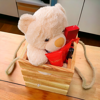 Wooden Gift Basket (D-3)