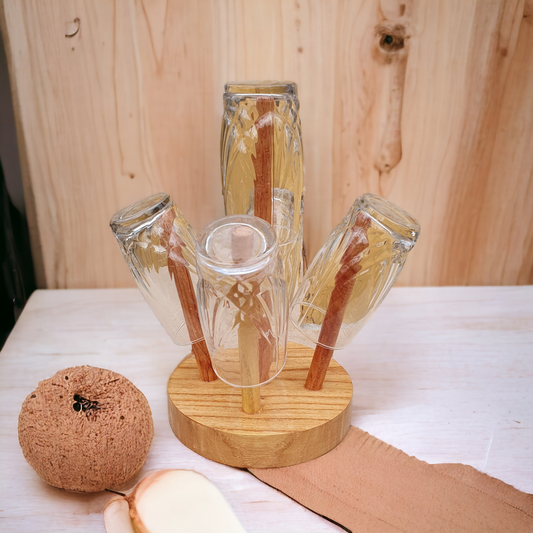 Wooden Glass Stand Holder