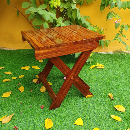 Wooden Folding Chair & Table