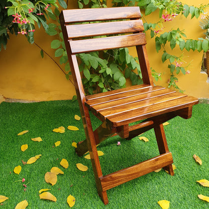 Wooden Folding Chair & Table