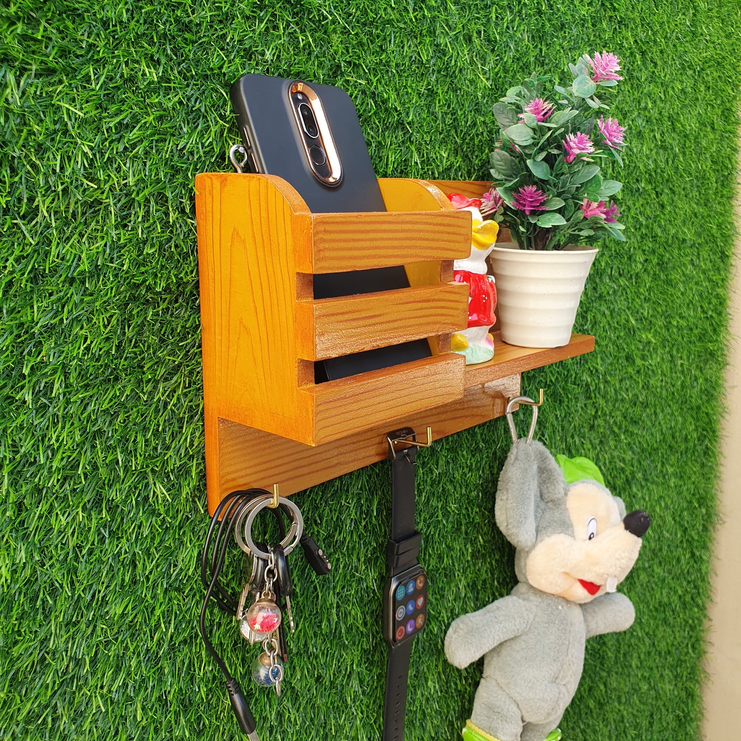 Wall Mount Wooden Mobile Holder (D-2)