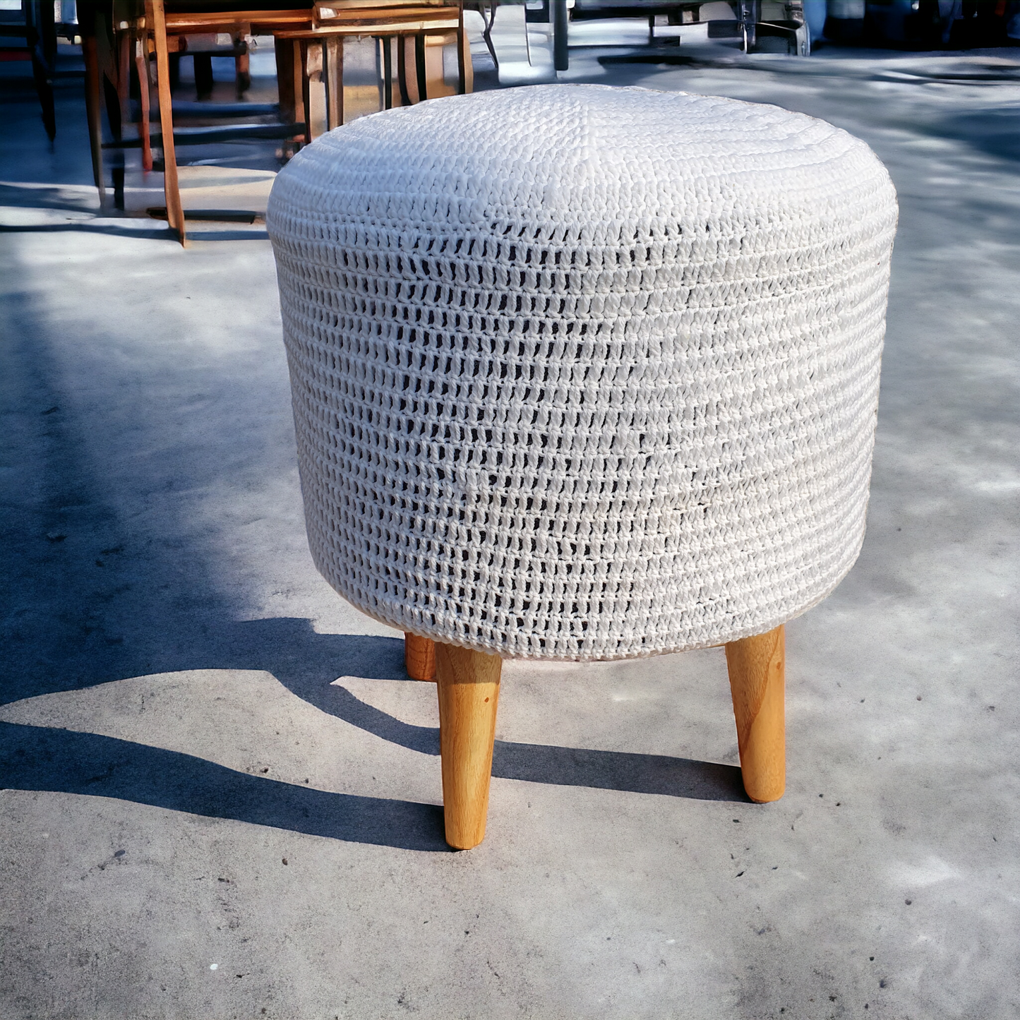 Modern crochet Stool