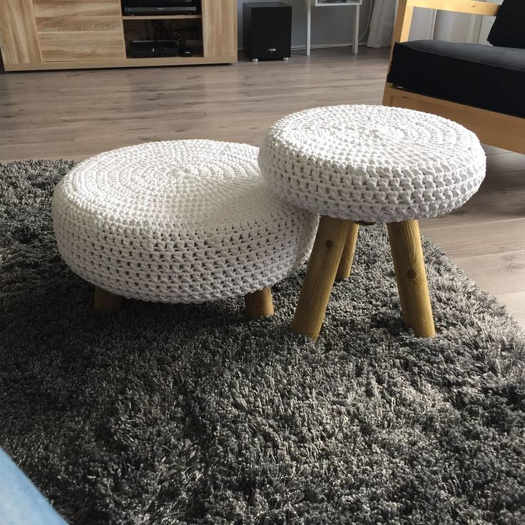 Modern Crochet 2 Set Stool