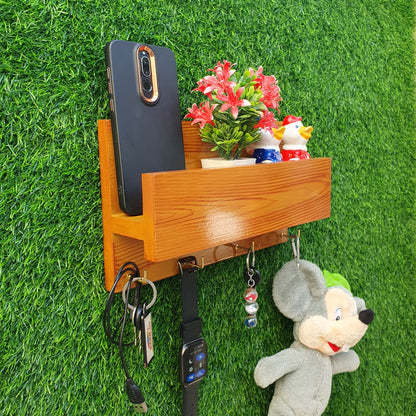 Wall Mount Wooden Mobile Holder (D-9)