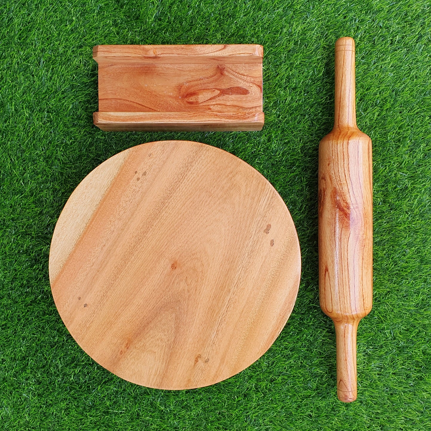 Wooden Chakla Belan With Stand