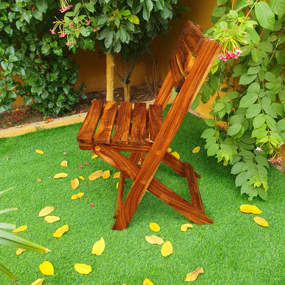 Wooden Folding Chair & Table