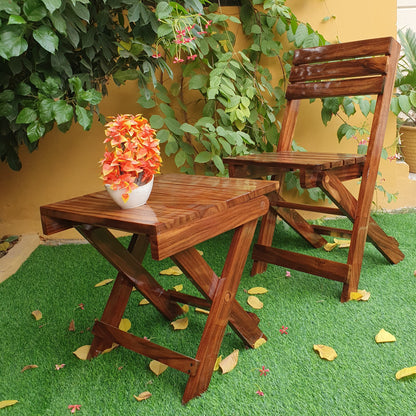 Wooden Folding Chair & Table