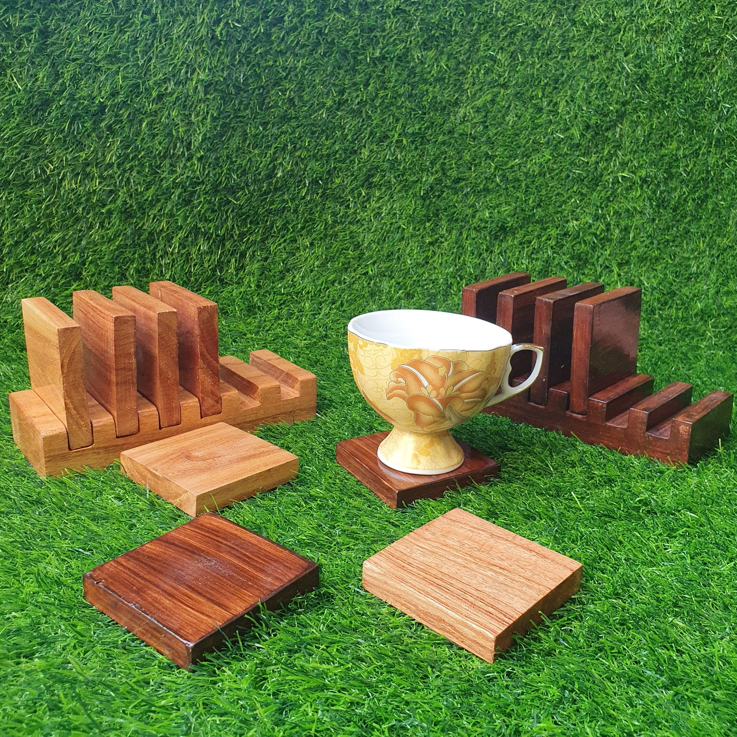 Wooden Coasters Set (6 Pieces)