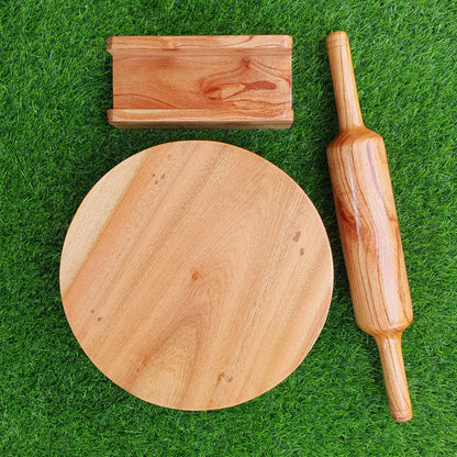 Wooden Chakla Belan With Stand