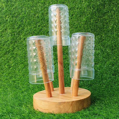 Wooden Glass Stand Holder