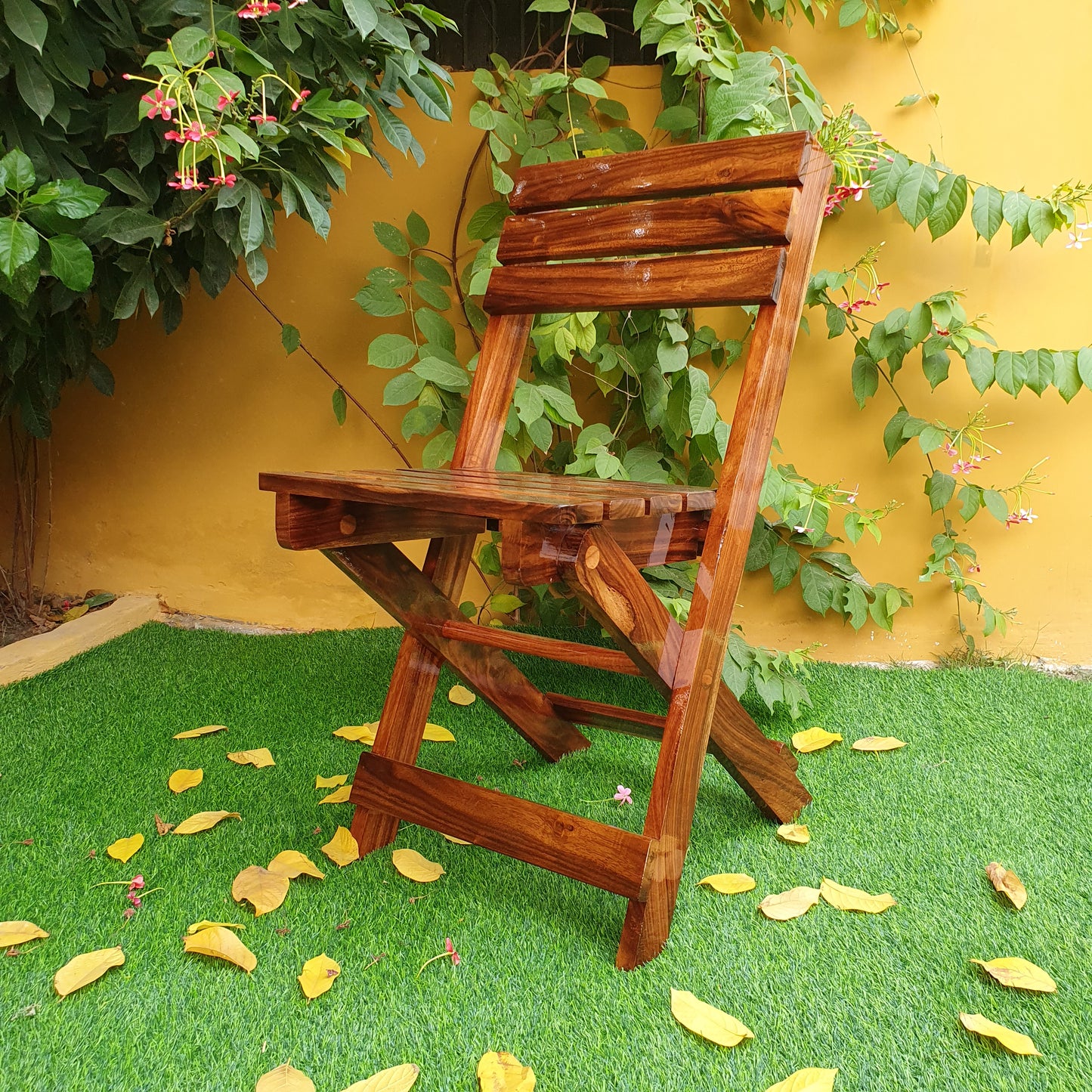 Wooden Folding Chair & Table