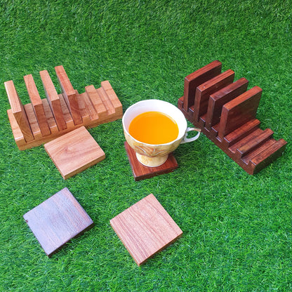 Wooden Coasters Set (6 Pieces)