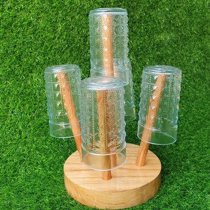 Wooden Glass Stand Holder