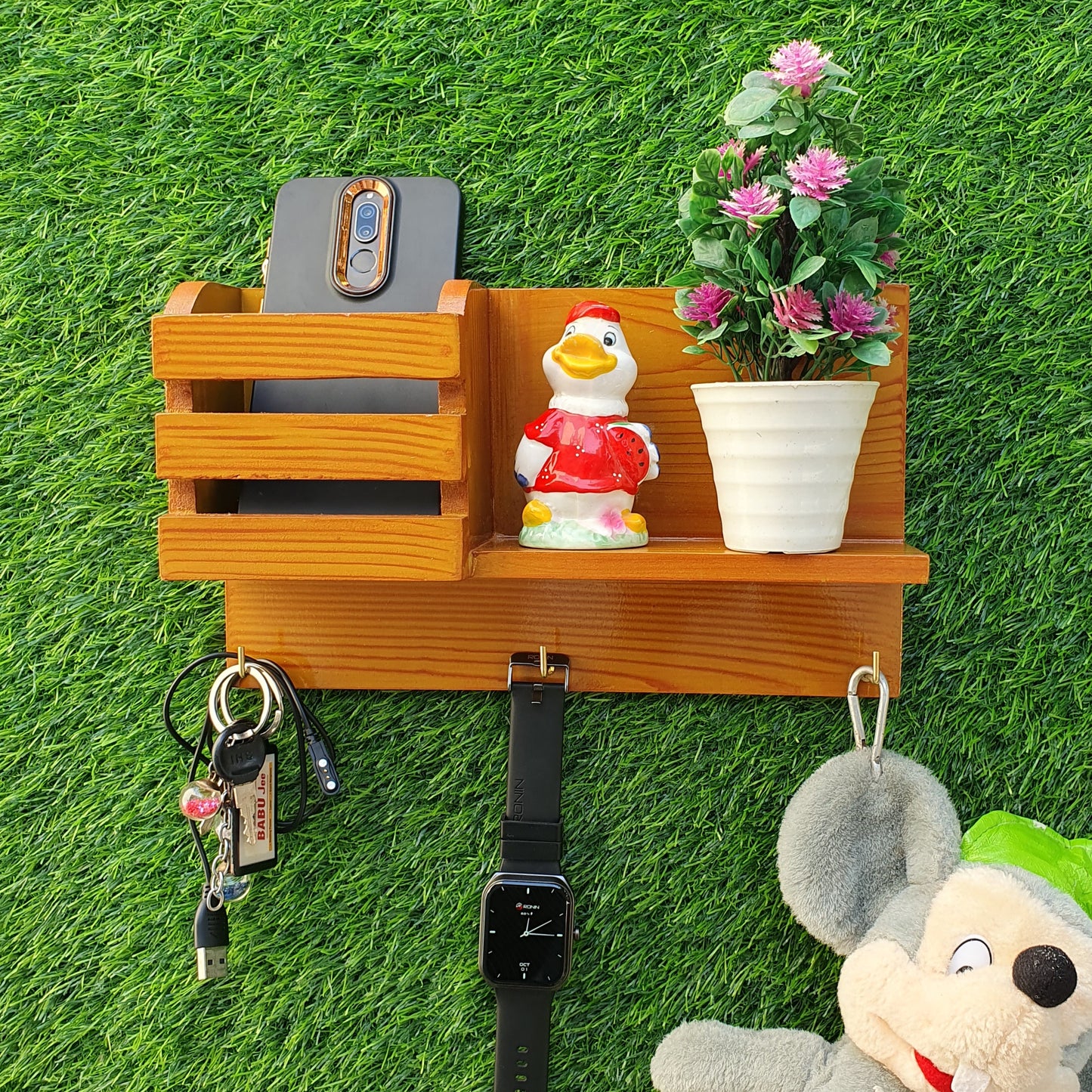 Wall Mount Wooden Mobile Holder (D-2)