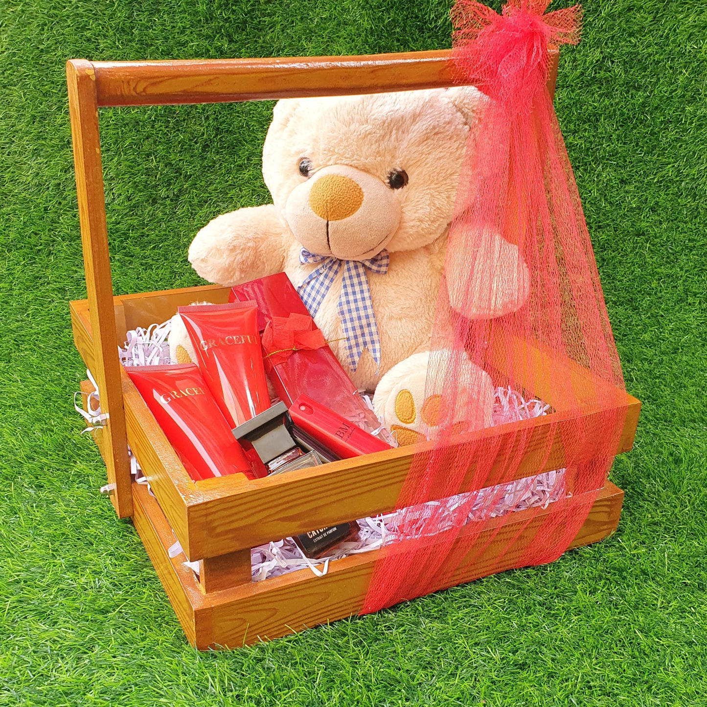 Wooden Gift Basket (D-1)