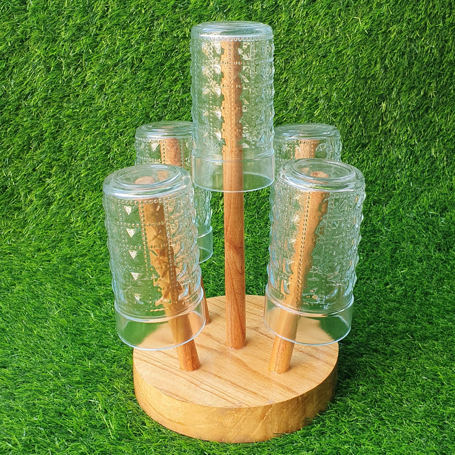 Wooden Glass Stand Holder