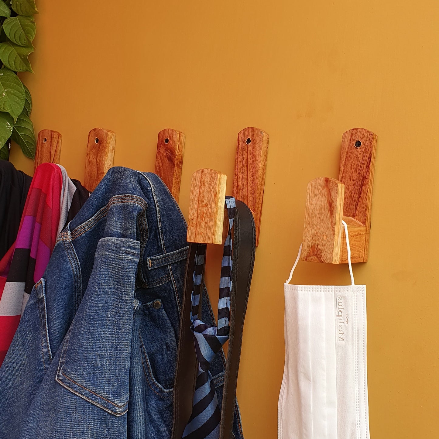 Wooden Hanging Hooks (5Pieces)