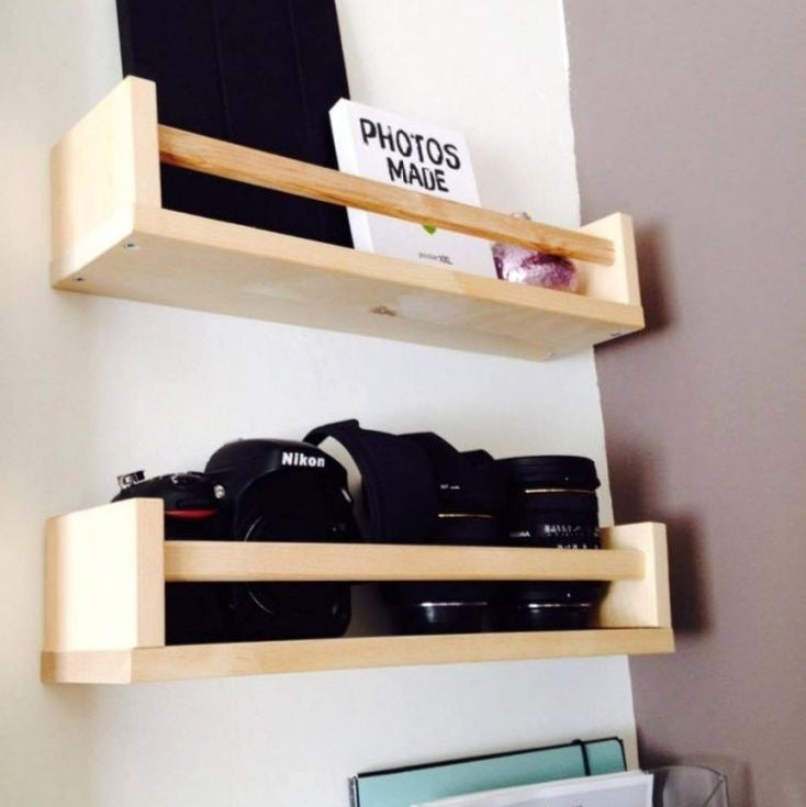 Wooden Bookshelf Wall Mounted