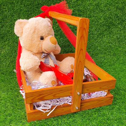 Wooden Gift Basket (D-1)