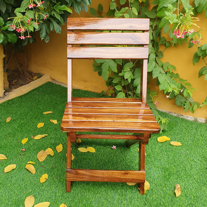 Wooden Folding Chair & Table