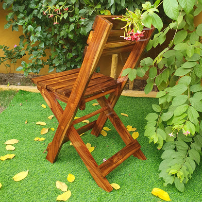 Wooden Folding Chair & Table