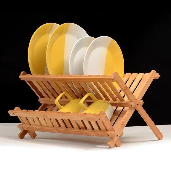 2-Tier Collapsible Dish Rack, Dish Drying Drainer