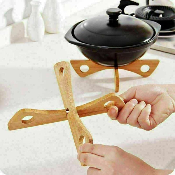 Wooden Heat Resistant Pan Table Mat